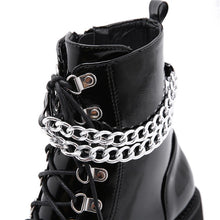 Load image into Gallery viewer, Women&#39;s Chain Thick Soled boots
