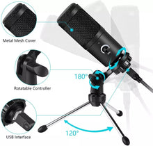 Load image into Gallery viewer, Professional USB Condenser Microphones For PC Computer Laptop Singing Gaming Streaming
