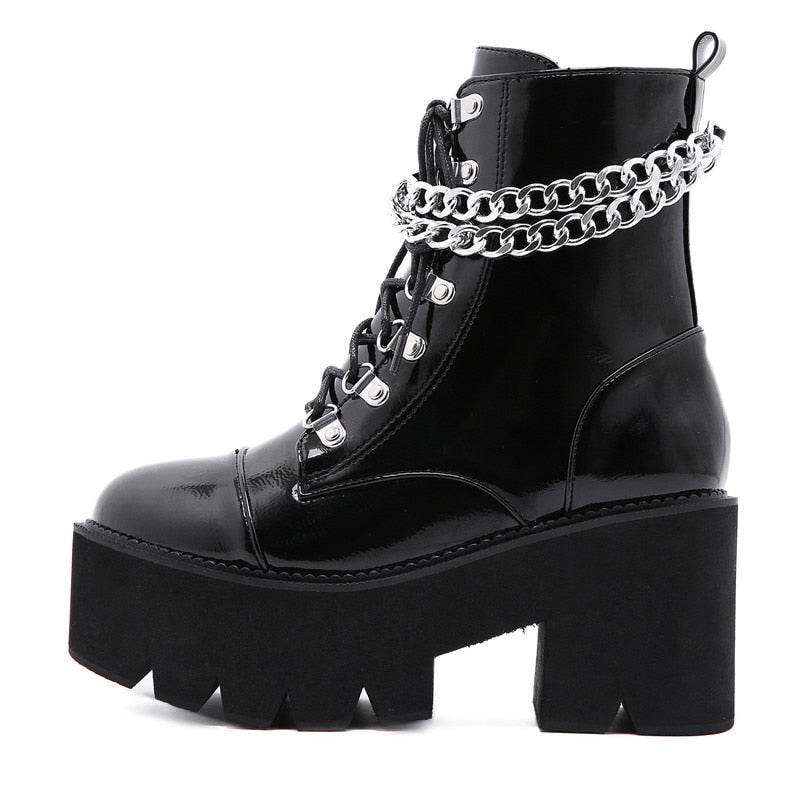 Women's Chain Thick Soled boots