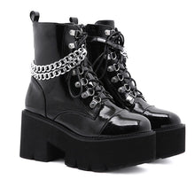 Load image into Gallery viewer, Women&#39;s Chain Thick Soled boots
