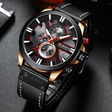 Load image into Gallery viewer, CURREN Watch Chronograph Sport Mens Watches Quartz Clock Leather Male Wristwatch Relogio Masculino Fashion Gift for Men - Shoppin Daily
