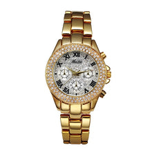 Load image into Gallery viewer, MISSFOX 1846  Women Watches Luxury Watch Women Fashion Fake Chronograph Roman Numerals 18K Gold Ladies Watches Quartz Wristwatch - Shoppin Daily
