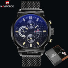 Load image into Gallery viewer, NAVIFORCE Men&#39;s Stainless Steel Quartz Sports Wrist Watch - Shoppin Daily
