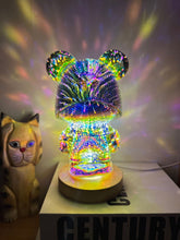 Load image into Gallery viewer, 3D Glass Fireworks Bear
