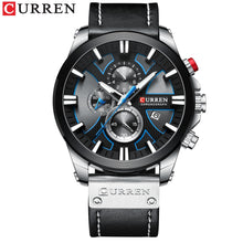 Load image into Gallery viewer, CURREN Watch Chronograph Sport Mens Watches Quartz Clock Leather Male Wristwatch Relogio Masculino Fashion Gift for Men - Shoppin Daily
