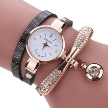 Load image into Gallery viewer, Women Watches  Casual Bracelet Relogio Leather Band Rhinestone
