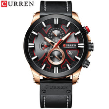 Load image into Gallery viewer, CURREN Watch Chronograph Sport Mens Watches Quartz Clock Leather Male Wristwatch Relogio Masculino Fashion Gift for Men - Shoppin Daily
