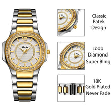 Load image into Gallery viewer, Missfox 2549 Women Watches Women Fashion Watch Geneva Designer Ladies Watch Luxury Brand Diamond Quartz Gold Wrist Watch Gifts For Women - Shoppin Daily
