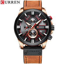 Load image into Gallery viewer, CURREN Watch Chronograph Sport Mens Watches Quartz Clock Leather Male Wristwatch Relogio Masculino Fashion Gift for Men - Shoppin Daily
