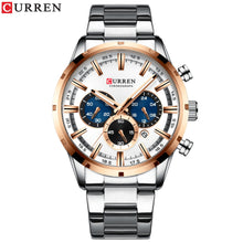 Load image into Gallery viewer, CURREN New Fashion Watches with Stainless Steel Top Brand Luxury Sports Chronograph Quartz Watch Men Relogio Masculino - Shoppin Daily
