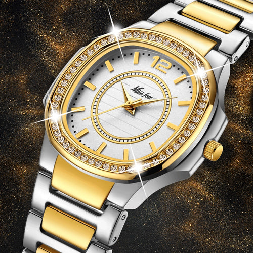 Missfox 2549 Women Watches Women Fashion Watch Geneva Designer Ladies Watch Luxury Brand Diamond Quartz Gold Wrist Watch Gifts For Women - Shoppin Daily