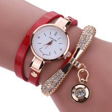 Load image into Gallery viewer, Women Watches  Casual Bracelet Relogio Leather Band Rhinestone
