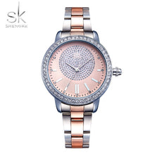 Load image into Gallery viewer, Rose Gold Watch Women Quartz Watches Ladies Top Brand Crystal Luxury Female Wrist Watch - Shoppin Daily
