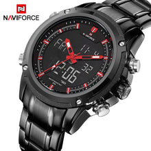 Load image into Gallery viewer, NAVIFORCE Men&#39;s LED Digital Stainless Steel Quartz Watch - Shoppin Daily
