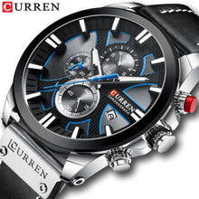 Load image into Gallery viewer, CURREN Watch Chronograph Sport Mens Watches Quartz Clock Leather Male Wristwatch Relogio Masculino Fashion Gift for Men - Shoppin Daily
