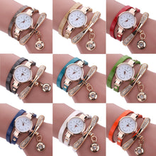 Load image into Gallery viewer, Women Watches  Casual Bracelet Relogio Leather Band Rhinestone
