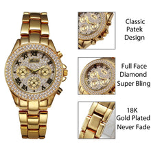 Load image into Gallery viewer, MISSFOX 1846  Women Watches Luxury Watch Women Fashion Fake Chronograph Roman Numerals 18K Gold Ladies Watches Quartz Wristwatch - Shoppin Daily
