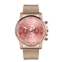 Load image into Gallery viewer, Ladies Watches Luxury Chic Quartz Sport Military Stainless Steel Dial Leather Band Wrist Watch montre femme marque de luxe 2019 - Shoppin Daily
