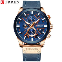 Load image into Gallery viewer, CURREN Watch Chronograph Sport Mens Watches Quartz Clock Leather Male Wristwatch Relogio Masculino Fashion Gift for Men - Shoppin Daily
