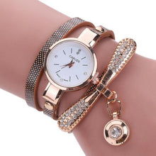 Load image into Gallery viewer, Women Watches  Casual Bracelet Relogio Leather Band Rhinestone
