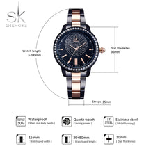 Load image into Gallery viewer, Rose Gold Watch Women Quartz Watches Ladies Top Brand Crystal Luxury Female Wrist Watch - Shoppin Daily
