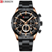 Load image into Gallery viewer, CURREN New Fashion Watches with Stainless Steel Top Brand Luxury Sports Chronograph Quartz Watch Men Relogio Masculino - Shoppin Daily
