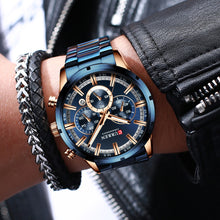 Load image into Gallery viewer, CURREN New Fashion Watches with Stainless Steel Top Brand Luxury Sports Chronograph Quartz Watch Men Relogio Masculino - Shoppin Daily
