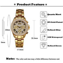 Load image into Gallery viewer, MISSFOX 1846  Women Watches Luxury Watch Women Fashion Fake Chronograph Roman Numerals 18K Gold Ladies Watches Quartz Wristwatch - Shoppin Daily
