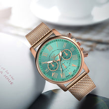 Load image into Gallery viewer, Ladies Watches Luxury Chic Quartz Sport Military Stainless Steel Dial Leather Band Wrist Watch montre femme marque de luxe 2019 - Shoppin Daily
