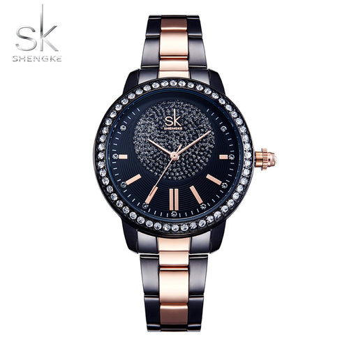 Rose Gold Watch Women Quartz Watches Ladies Top Brand Crystal Luxury Female Wrist Watch - Shoppin Daily