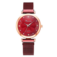 Load image into Gallery viewer, Fashion 5pcs Set Women Watches Luxury Magnet Buckle Flower Rhinestone Watch Ladies Quartz Wrist Watch Bracelet Set Reloj Mujer - Shoppin Daily
